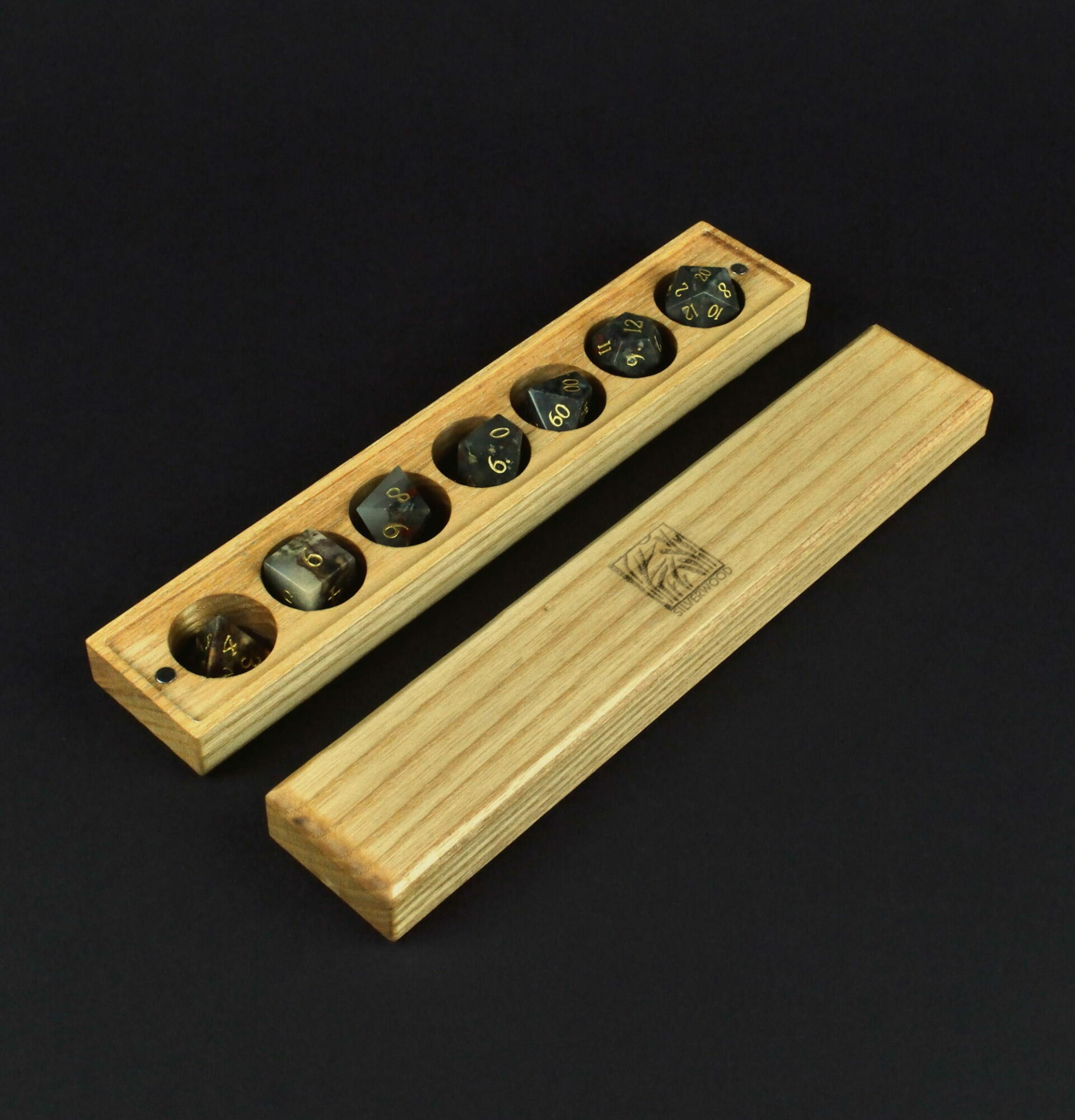 DVA_Ash_Open_one_side_3-4_2 Dice Vault Artisan Ash