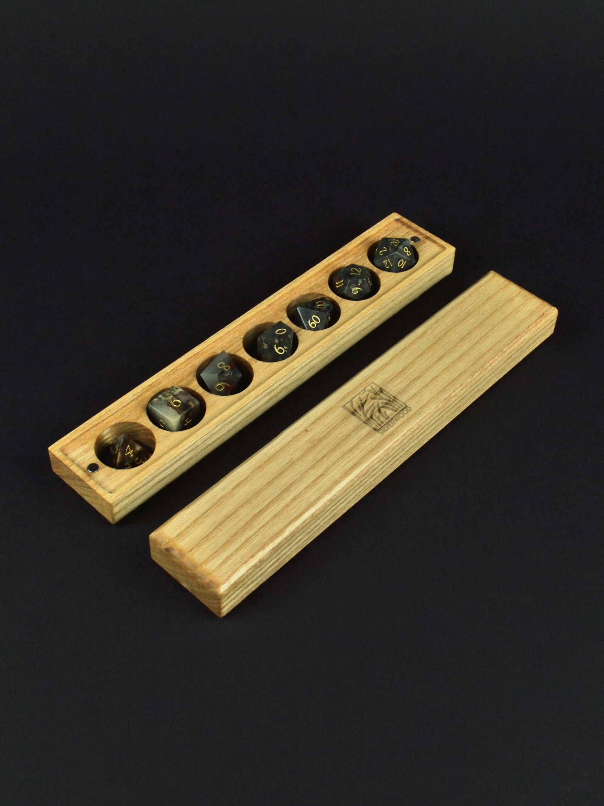 DVA_Ash_Open_one_side_3-4_2 Dice Vault Artisan Ash