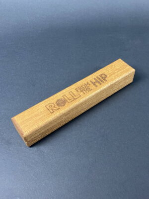 Roll From The Hip Oak Dice Vault.