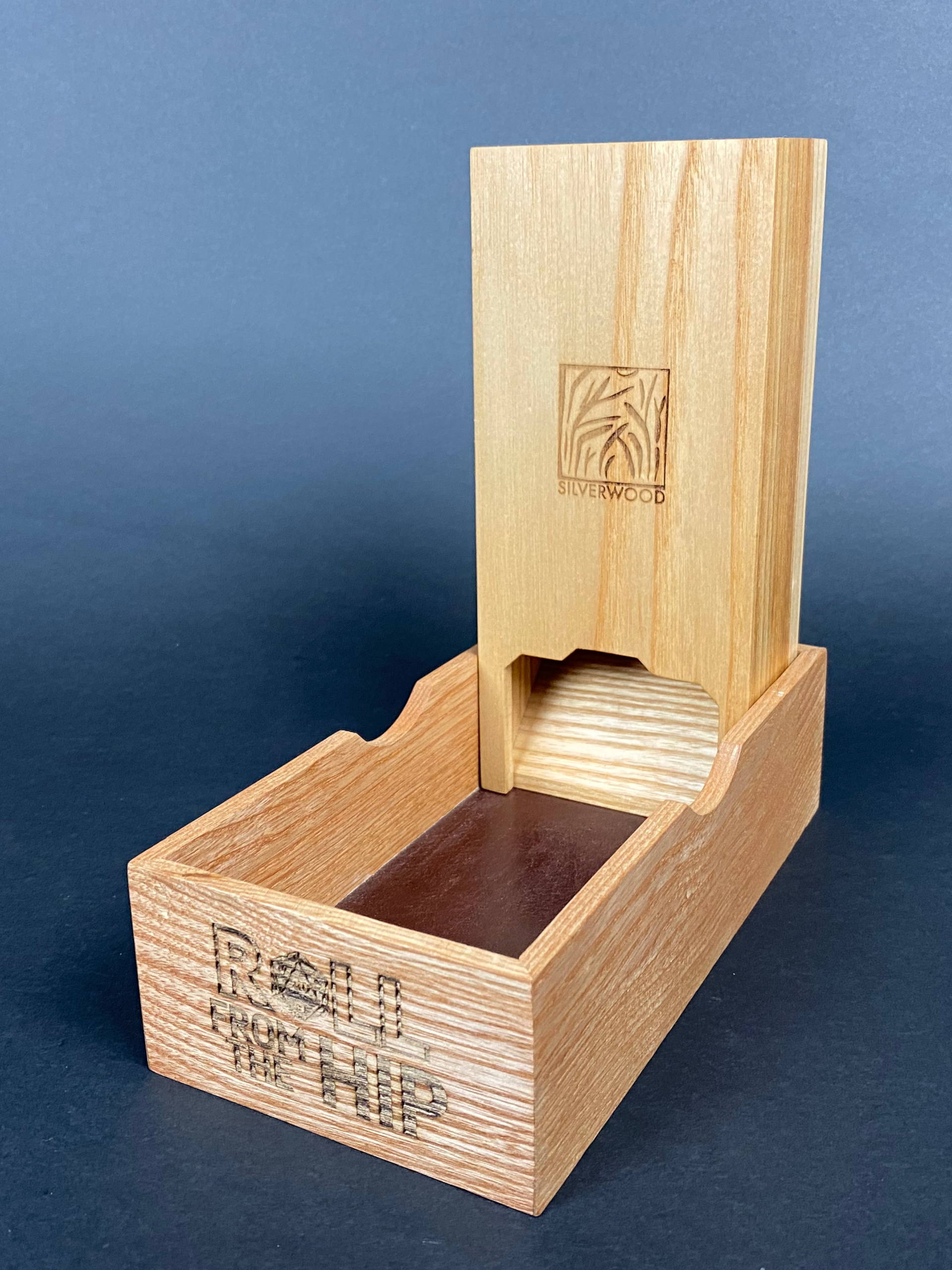 RFTH Ash Dice Tower Roll From The Hip branded Ash Dice Tower by Silverwood Gaming